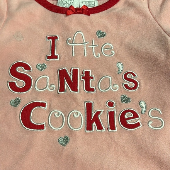 Koala Kids Baby Girls “I Ate Santa’s Cookies” Pajamas - Picture 3 of 10